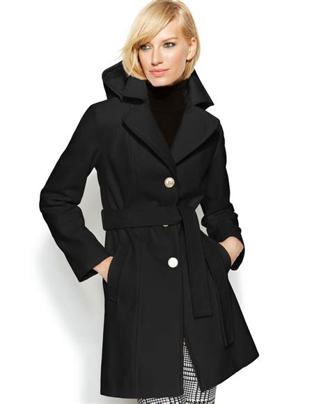 MICHAEL Michael Kors Women's Wool Blend Belted Coat 